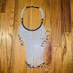Black and white beaded necklace